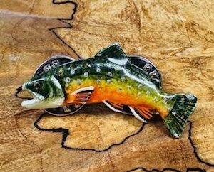 Vintage Jumping Brook Trout Pin